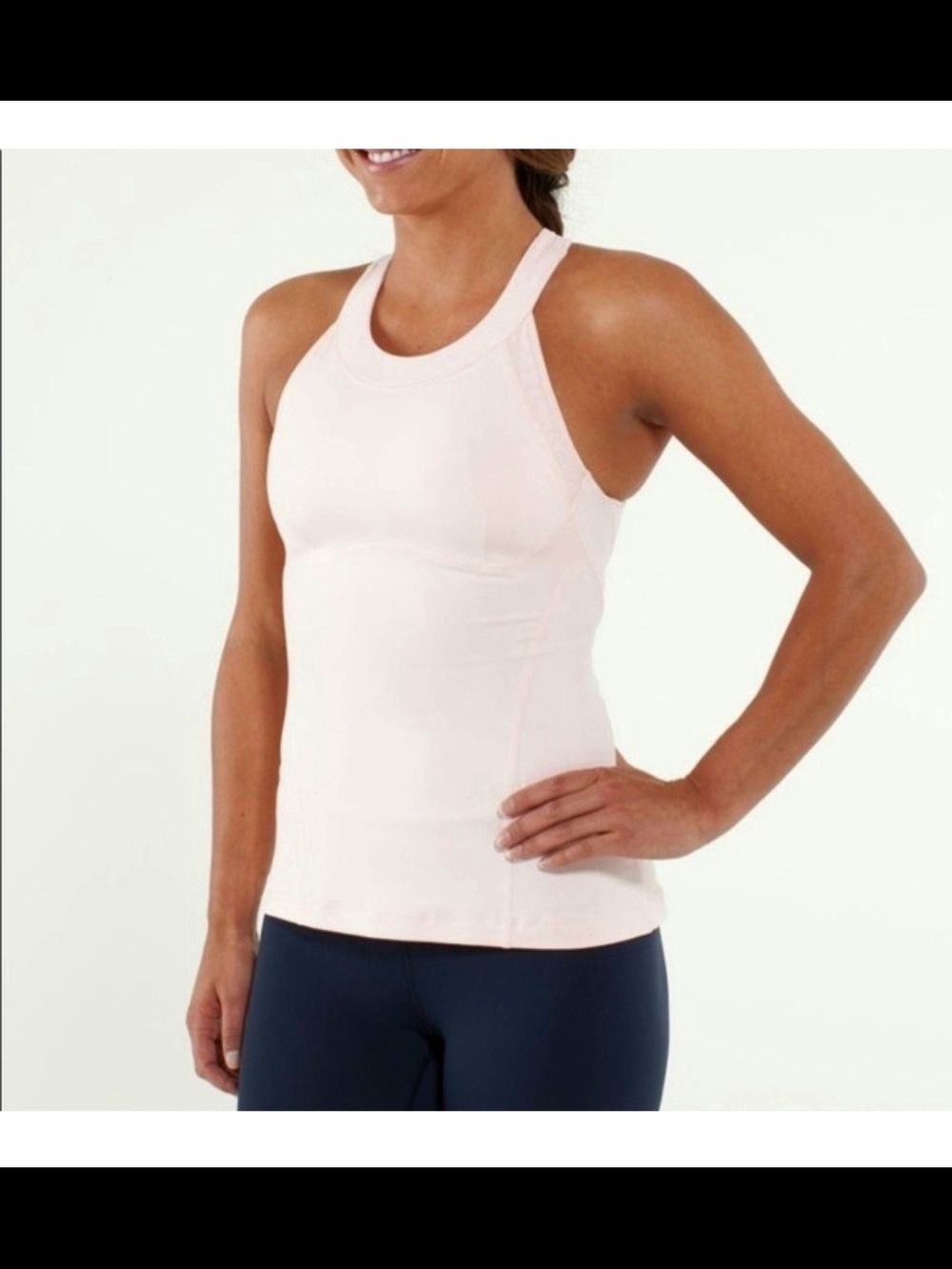 Light Pink Make It Count Racerback Athletic Tank Top